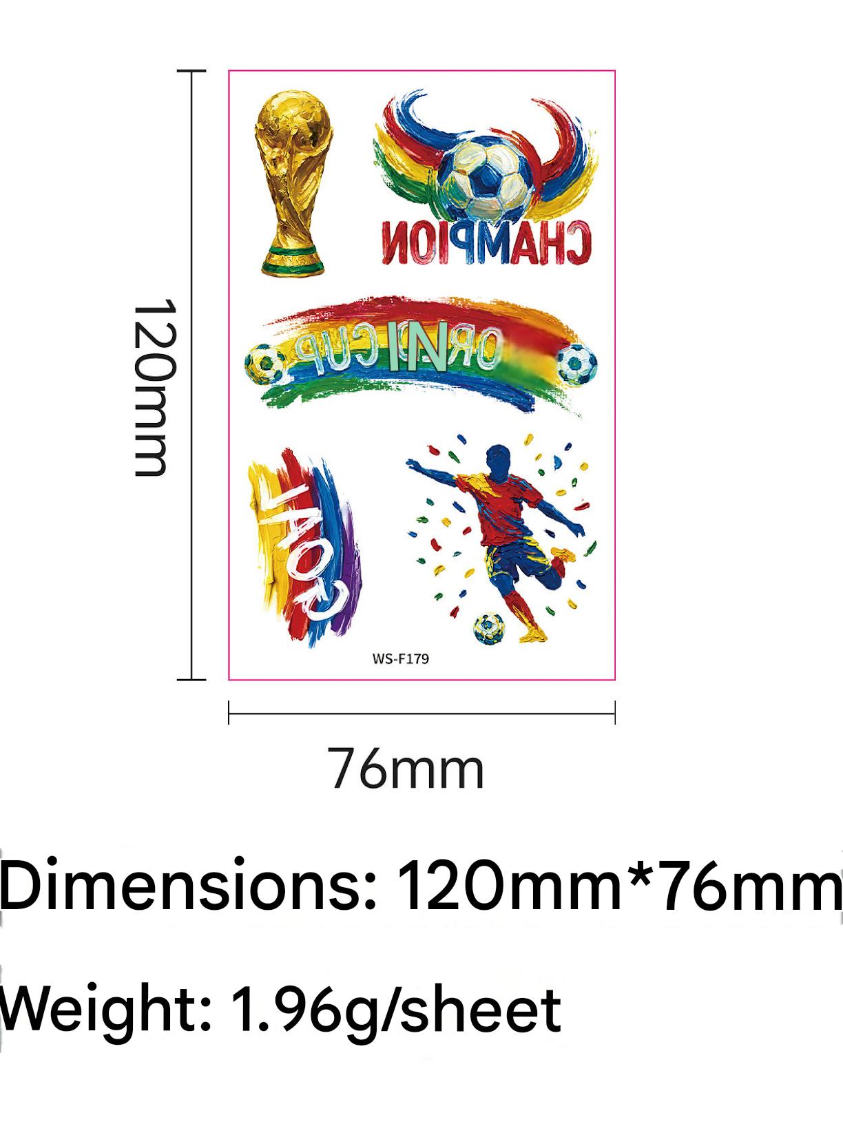 2026 World Cup Temporary Tattoos – Football Cheer Stickers for Face and Body