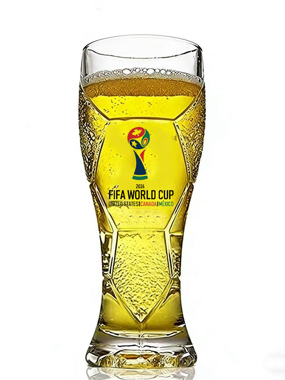 500ml glass mug with the distinctive FIFA World Cup 2026 design