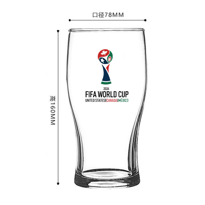 500ml glass mug with the distinctive FIFA World Cup 2026 design