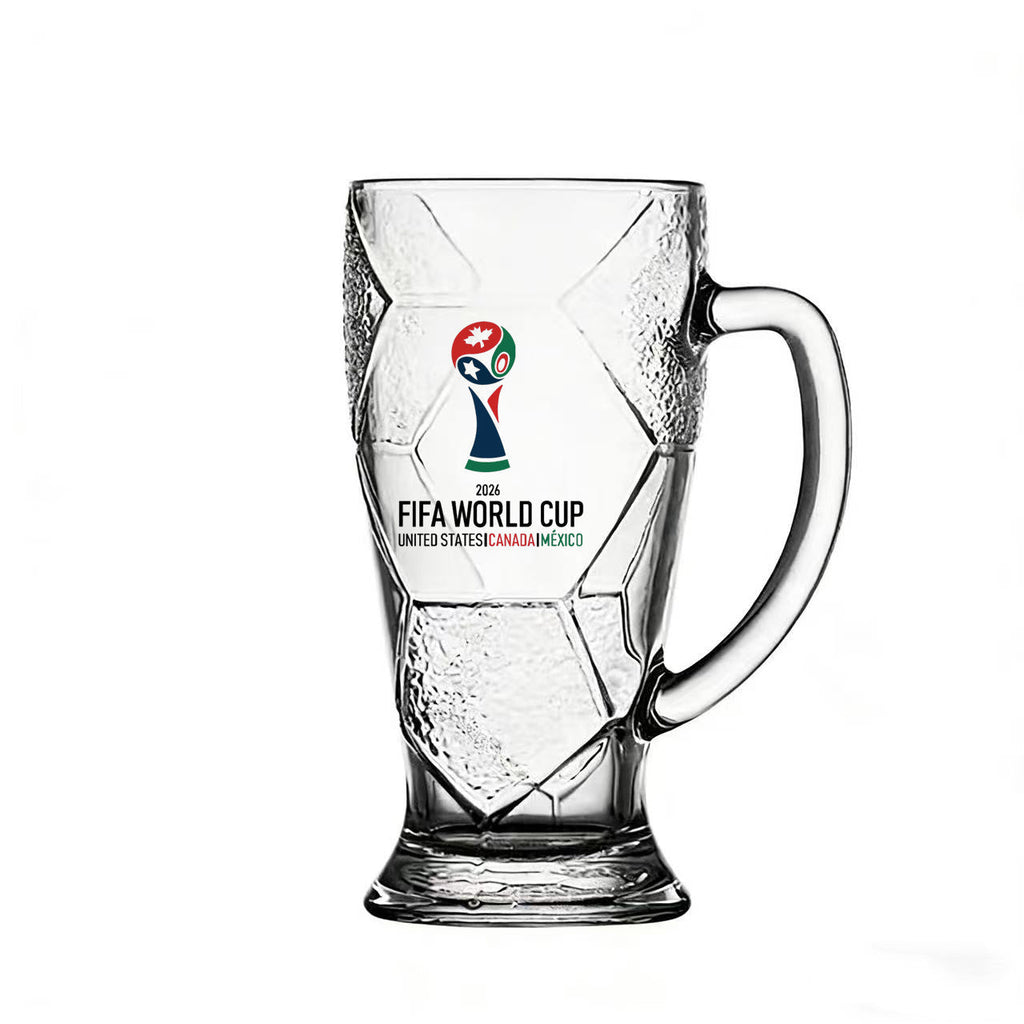 500ml glass mug with the distinctive FIFA World Cup 2026 design