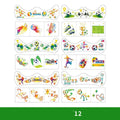 World Cup Watching Fan Face Atmosphere Decorative Sticker Waterproof Sticker, Durable Washable Luminous Football Tattoo Sticker