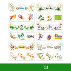 World Cup Watching Fan Face Atmosphere Decorative Sticker Waterproof Sticker, Durable Washable Luminous Football Tattoo Sticker