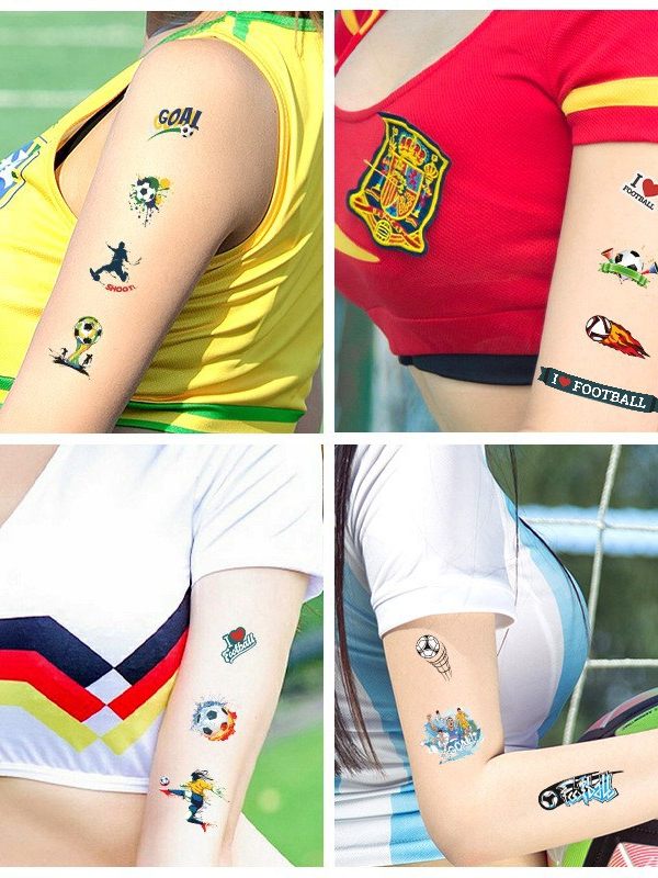 Tattoo stickers for the US, Canada, Mexico World Cup football rugby tournament, America's Cup face paper, waterproof sweat-resistant hair 10 sheets