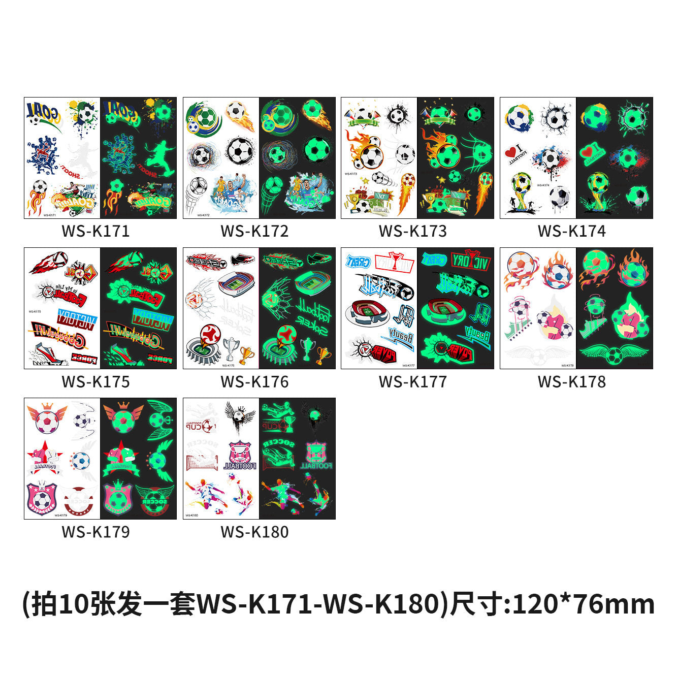 Tattoo stickers for the US, Canada, Mexico World Cup football rugby tournament, America's Cup face paper, waterproof sweat-resistant hair 10 sheets