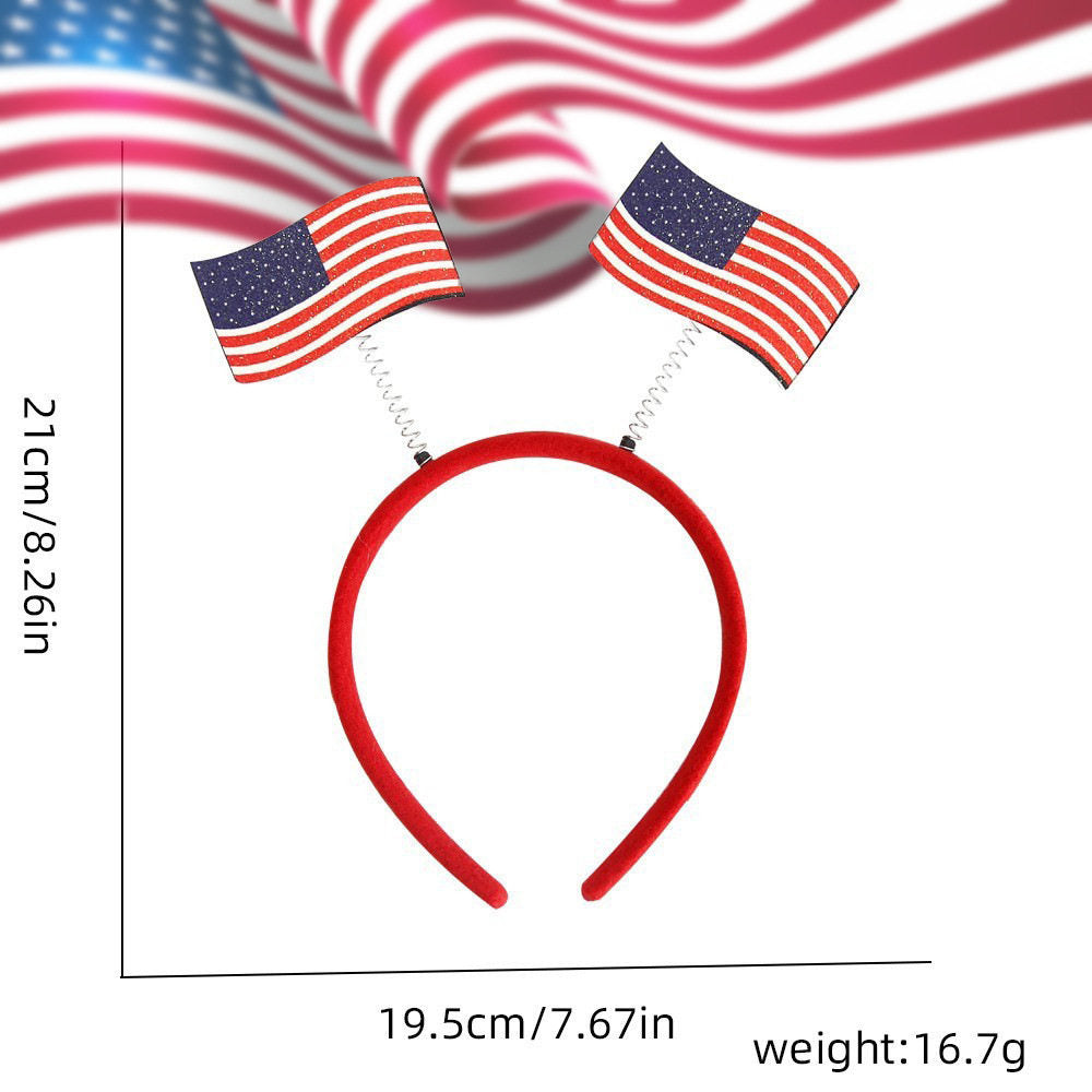 A headband featuring the flags of the world with a distinctive sheen, perfect for football fans.
