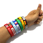 World Cup Style Fabric Wristband with Country Flag Designs