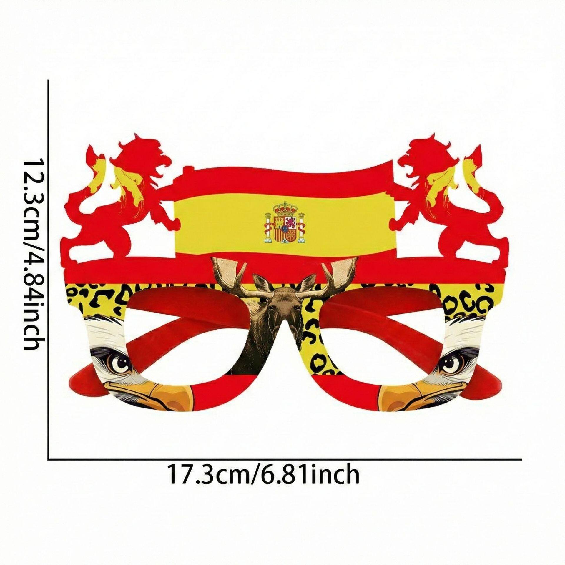 World Cup celebration glasses featuring designs of various national flags