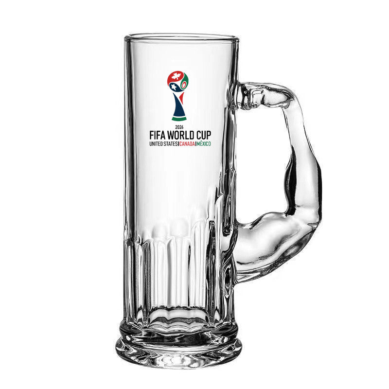 500ml glass mug with the distinctive FIFA World Cup 2026 design