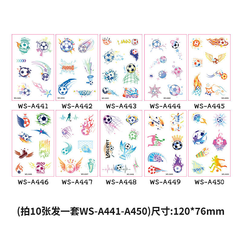 Tattoo stickers for the US, Canada, Mexico World Cup football rugby tournament, America's Cup face paper, waterproof sweat-resistant hair 10 sheets