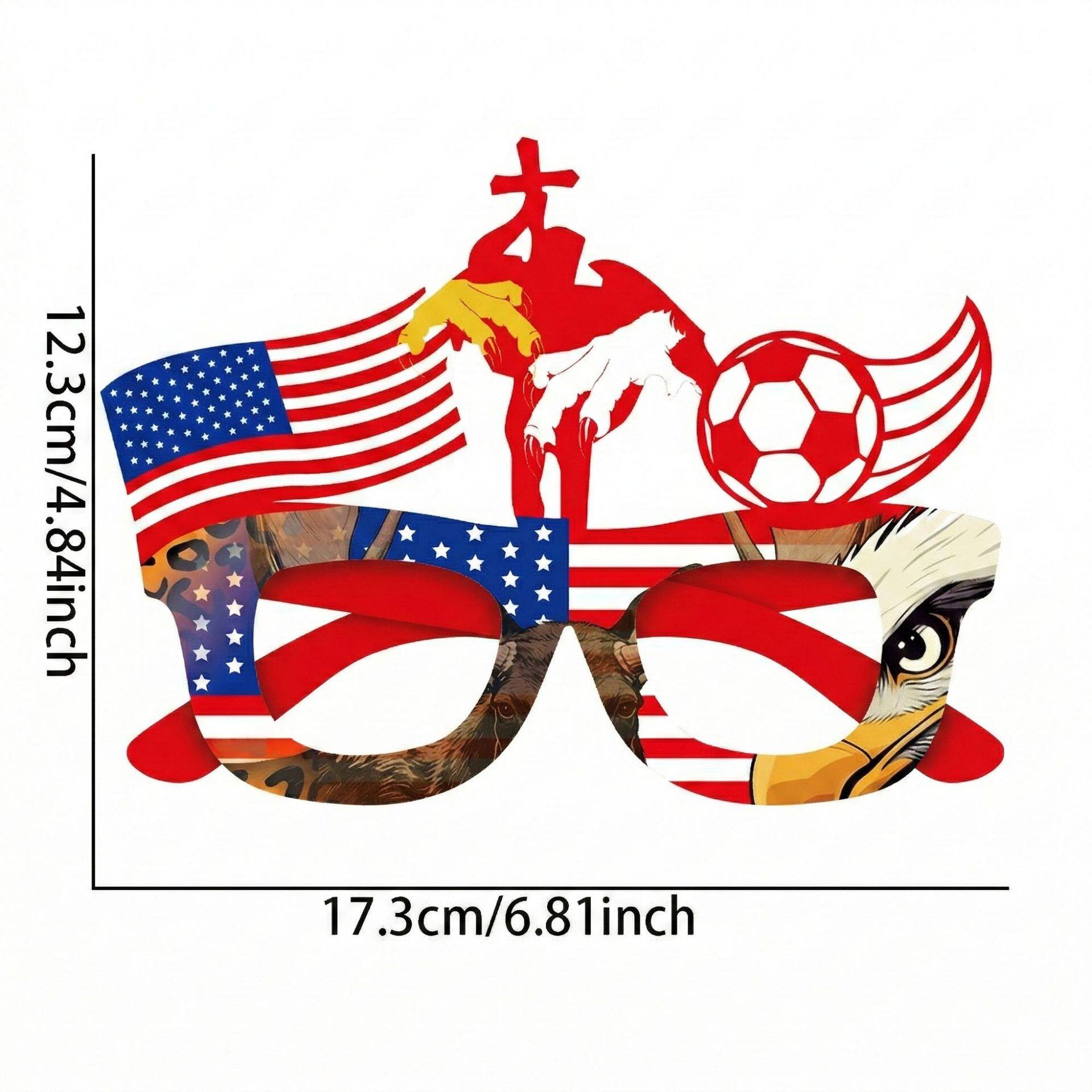World Cup celebration glasses featuring designs of various national flags