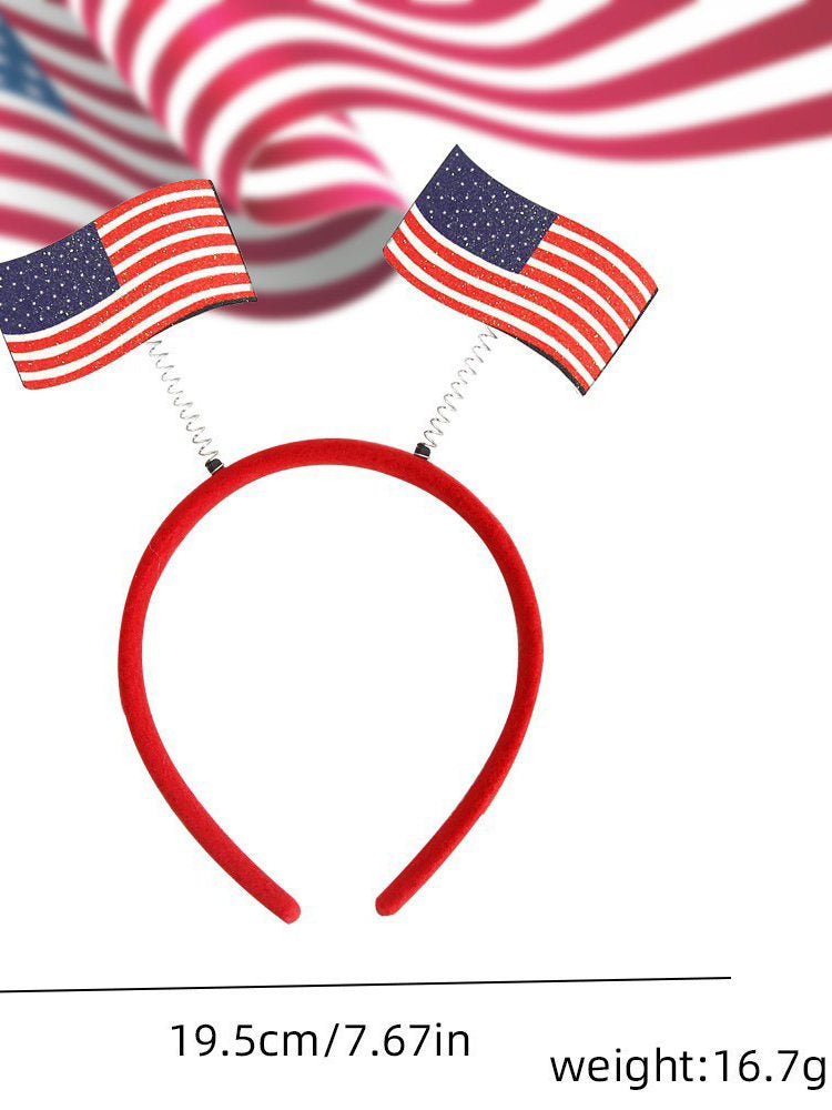 A headband featuring the flags of the world with a distinctive sheen, perfect for football fans.