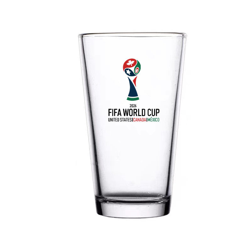 500ml glass mug with the distinctive FIFA World Cup 2026 design