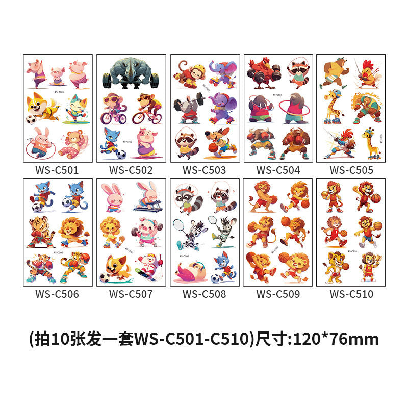 Tattoo stickers for the US, Canada, Mexico World Cup football rugby tournament, America's Cup face paper, waterproof sweat-resistant hair 10 sheets