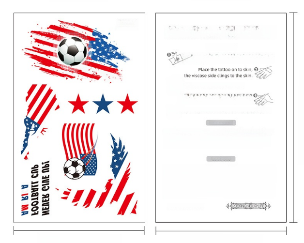 FIFA World Cup Soccer Nations Temporary Tattoos