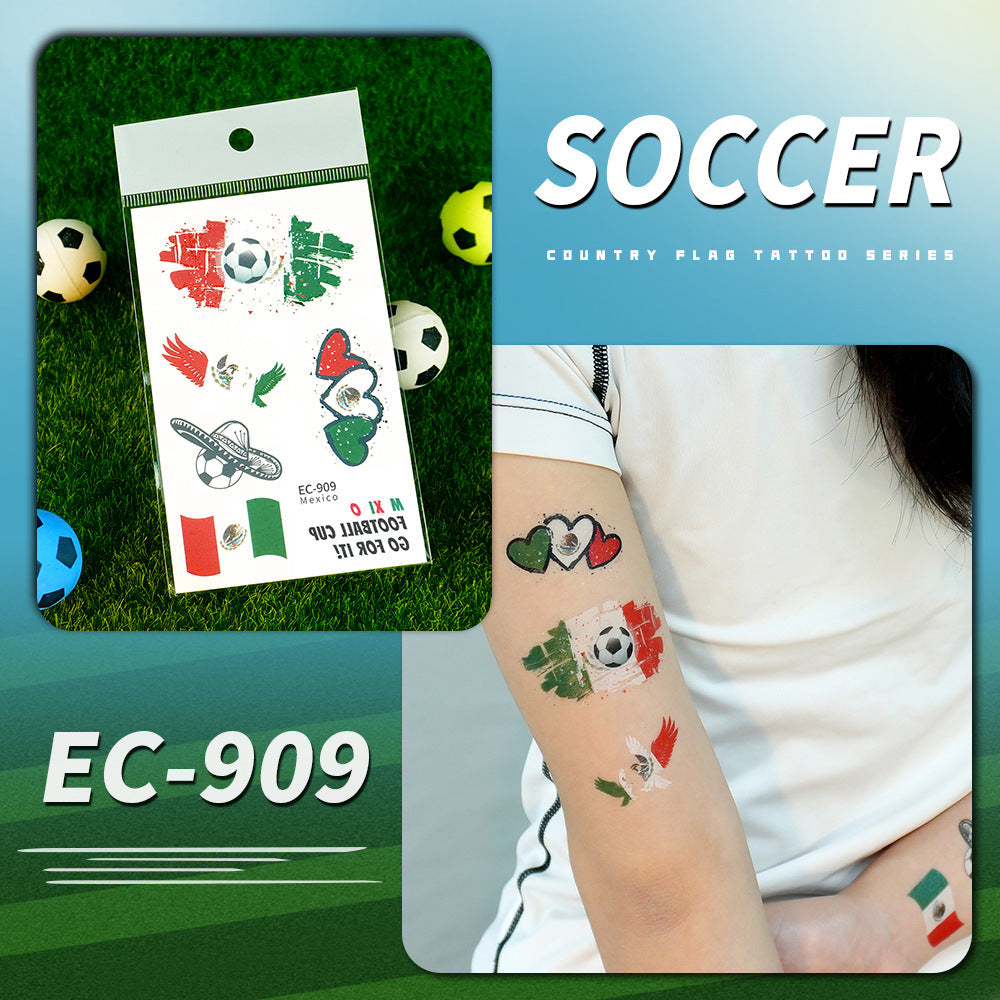 FIFA World Cup Soccer Nations Temporary Tattoos
