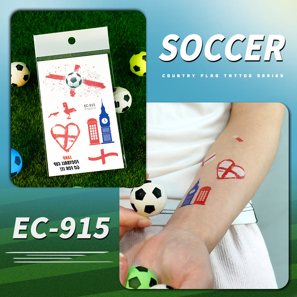 FIFA World Cup Soccer Nations Temporary Tattoos