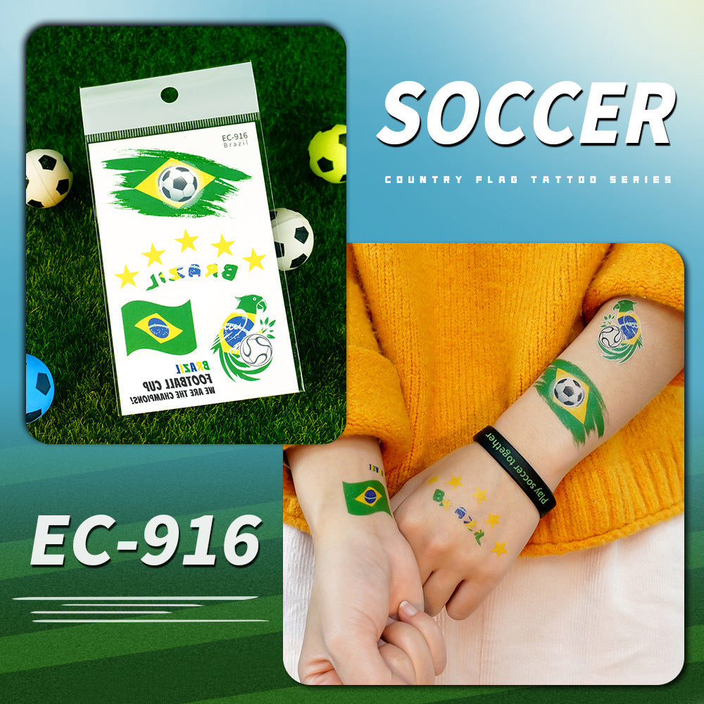FIFA World Cup Soccer Nations Temporary Tattoos