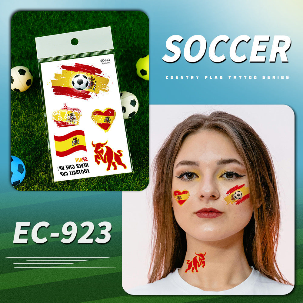 FIFA World Cup Soccer Nations Temporary Tattoos
