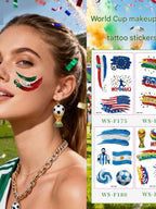 2026 World Cup Temporary Tattoos – Football Cheer Stickers for Face and Body