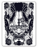 Japanese Oni Mask Half Sleeve Semi-Permanent Tattoo
