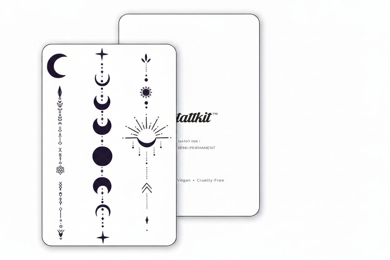 Moon Phase Stars - 3 Tattoos
