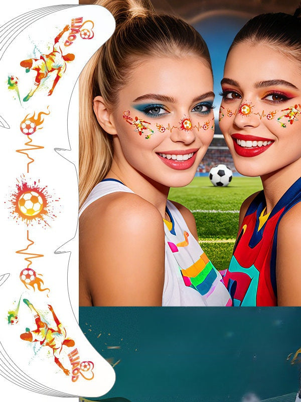 Five stickers for the US, Canada, and Mexico World Cup tattoo stickers, football match support freckles, face stickers, sweat-proof party makeup stickers, and more