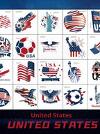 World Cup temporary tattoos with various high-quality team designs