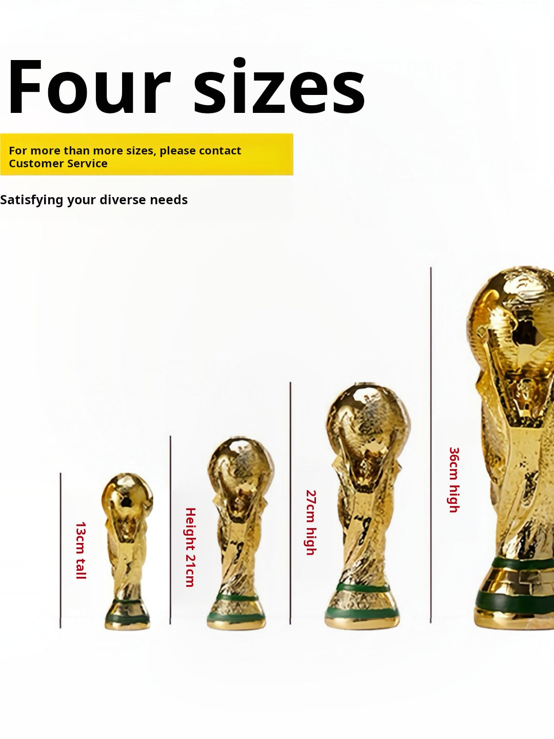 FIFA World Cup trophy with a glossy gold finish and luxurious design.